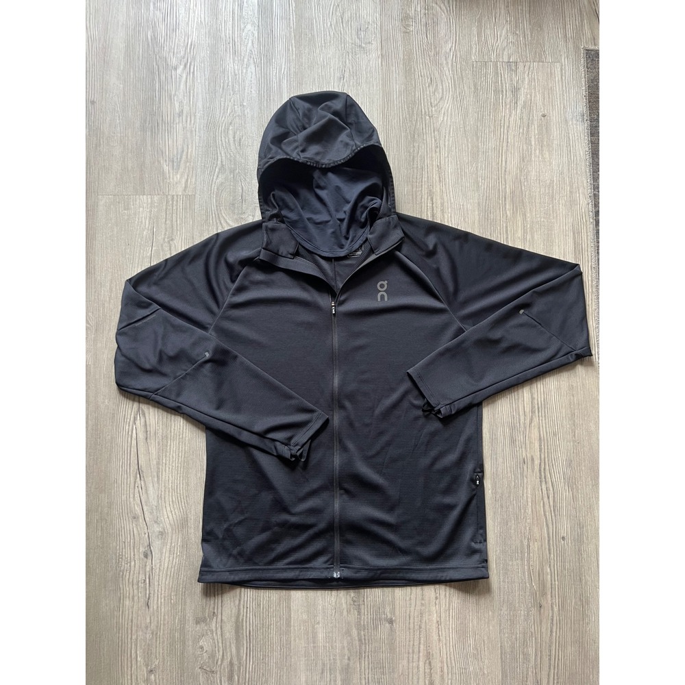 On Cloud Men's Climate Zip Hoodie Black Size Medium Integrated Balaclava